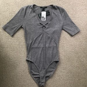 Forever 21 Grey Bodysuit